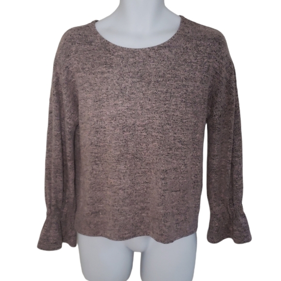 𝅺Lucky Brand Bell Sleeve Boho Office Fall Winter Preppy Sweater - Women's - Picture 1 of 7